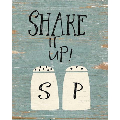 Shake It Up Black Modern Wood Framed Art Print with Double Matting by Moulton, Jo