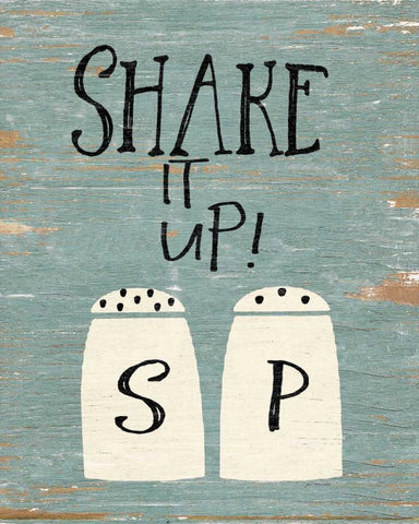 Shake It Up White Modern Wood Framed Art Print with Double Matting by Moulton, Jo