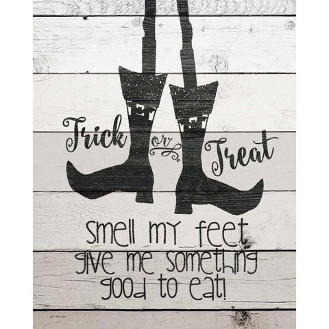 Smell My Feet Black Modern Wood Framed Art Print by Moulton, Jo