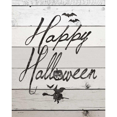 Happy Halloween Gold Ornate Wood Framed Art Print with Double Matting by Moulton, Jo