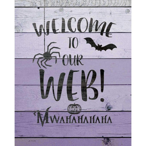 Welcome to Our Web Black Modern Wood Framed Art Print with Double Matting by Moulton, Jo