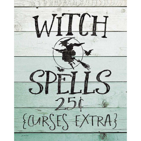 Witch Spells White Modern Wood Framed Art Print by Moulton, Jo