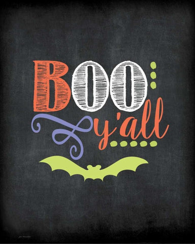 Boo Yall Black Ornate Wood Framed Art Print with Double Matting by Moulton, Jo