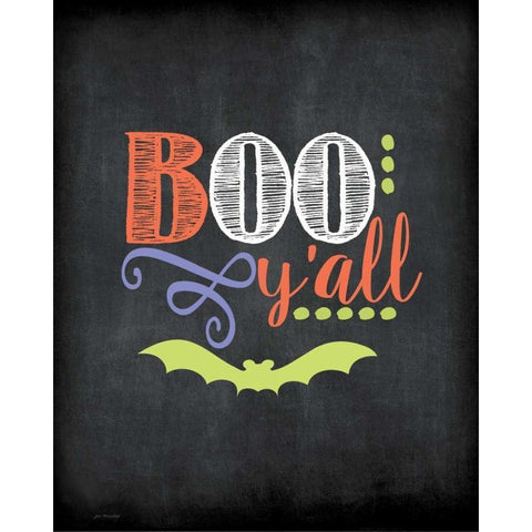 Boo Yall Black Modern Wood Framed Art Print with Double Matting by Moulton, Jo