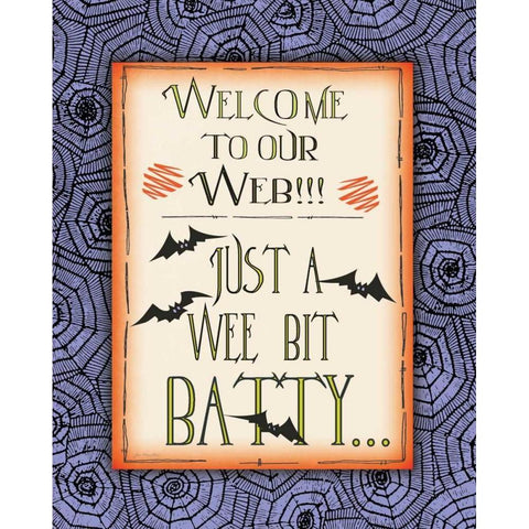 Batty Black Modern Wood Framed Art Print with Double Matting by Moulton, Jo