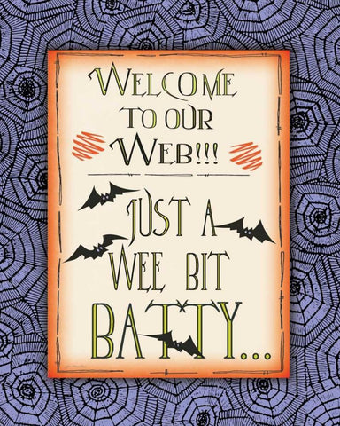 Batty White Modern Wood Framed Art Print with Double Matting by Moulton, Jo