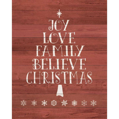 Believe Tree White Modern Wood Framed Art Print by Moulton, Jo