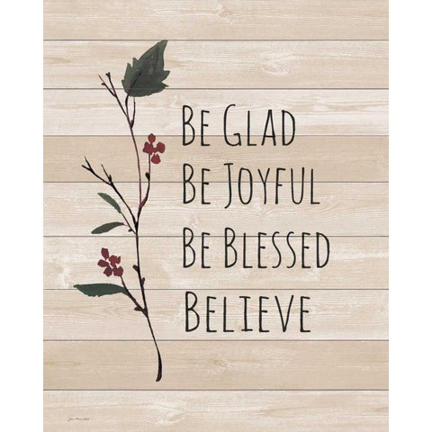 Believe Black Modern Wood Framed Art Print by Moulton, Jo