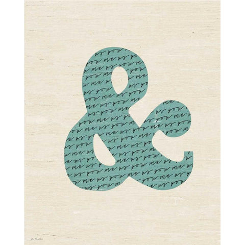 Ampersand Black Modern Wood Framed Art Print with Double Matting by Moulton, Jo
