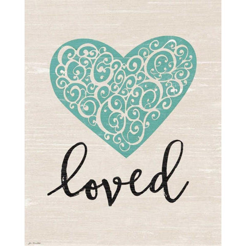 Loved Gold Ornate Wood Framed Art Print with Double Matting by Moulton, Jo