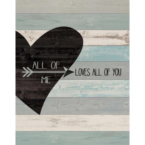 All of Me Black Modern Wood Framed Art Print with Double Matting by Moulton, Jo