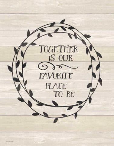 Together is Our Black Ornate Wood Framed Art Print with Double Matting by Moulton, Jo