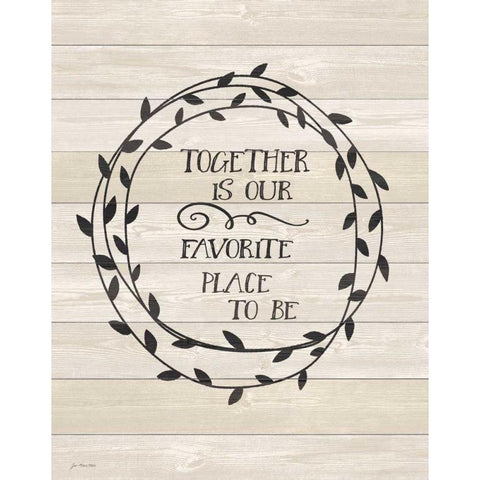 Together is Our White Modern Wood Framed Art Print by Moulton, Jo