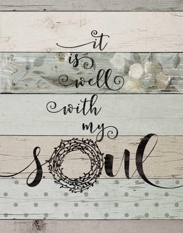 Well With My Soul Black Ornate Wood Framed Art Print with Double Matting by Moulton, Jo