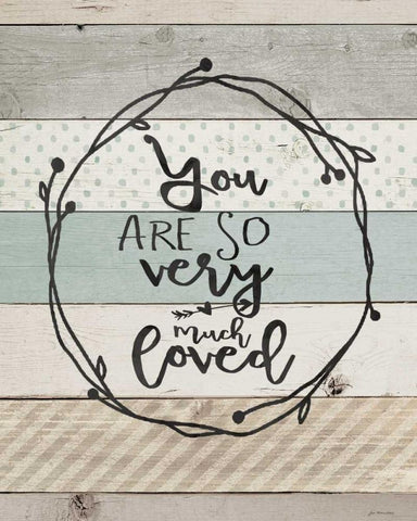 You Are So Loved White Modern Wood Framed Art Print with Double Matting by Moulton, Jo