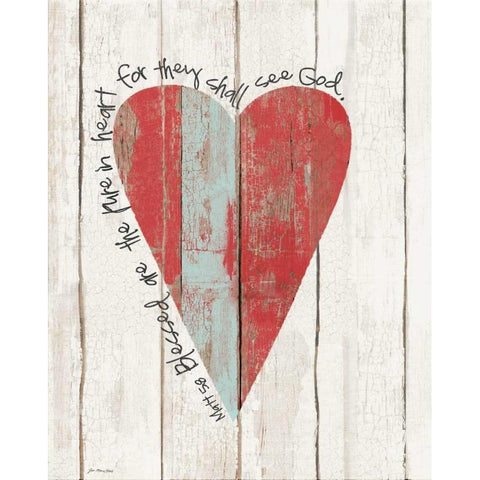 Pure in Heart Black Modern Wood Framed Art Print with Double Matting by Moulton, Jo