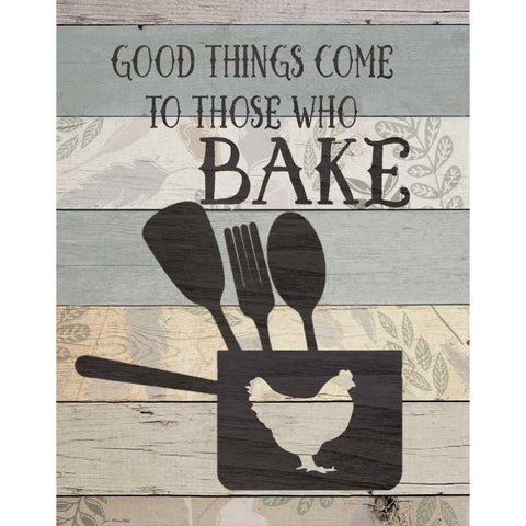 Those Who Bake Black Modern Wood Framed Art Print with Double Matting by Moulton, Jo