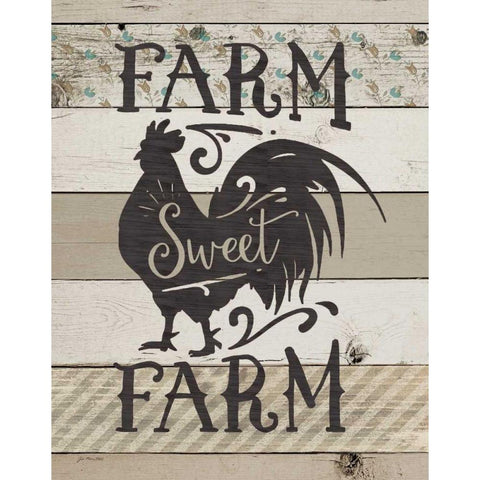 Farm Sweet Farm White Modern Wood Framed Art Print by Moulton, Jo