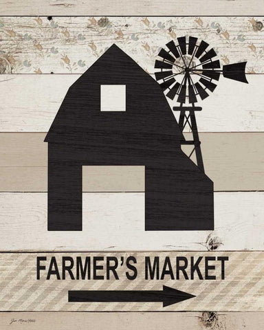 Farm Market White Modern Wood Framed Art Print with Double Matting by Moulton, Jo