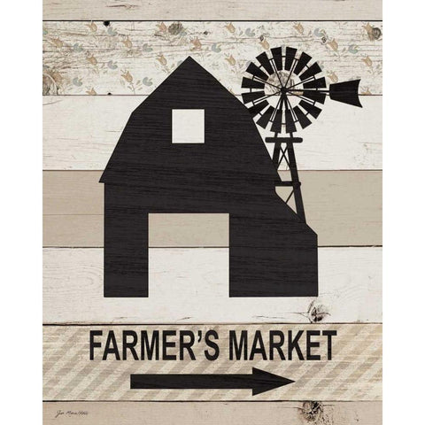 Farm Market White Modern Wood Framed Art Print by Moulton, Jo