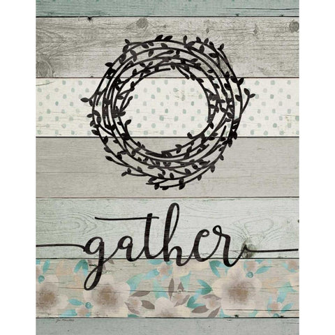 Gather Black Modern Wood Framed Art Print by Moulton, Jo
