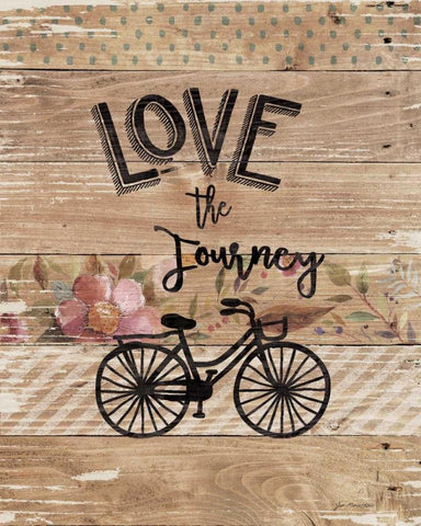 Love the Journey Black Ornate Wood Framed Art Print with Double Matting by Moulton, Jo