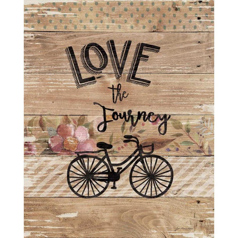 Love the Journey Black Modern Wood Framed Art Print by Moulton, Jo