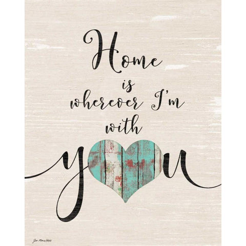 Home with You Black Modern Wood Framed Art Print with Double Matting by Moulton, Jo