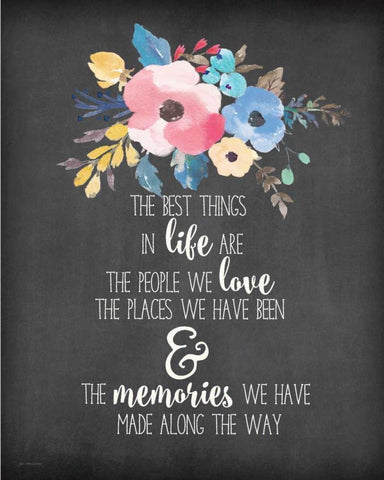 The Best Things White Modern Wood Framed Art Print with Double Matting by Moulton, Jo