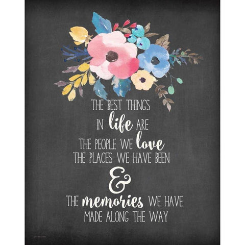 The Best Things Black Modern Wood Framed Art Print by Moulton, Jo