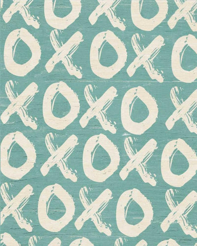 XOXO Black Ornate Wood Framed Art Print with Double Matting by Moulton, Jo