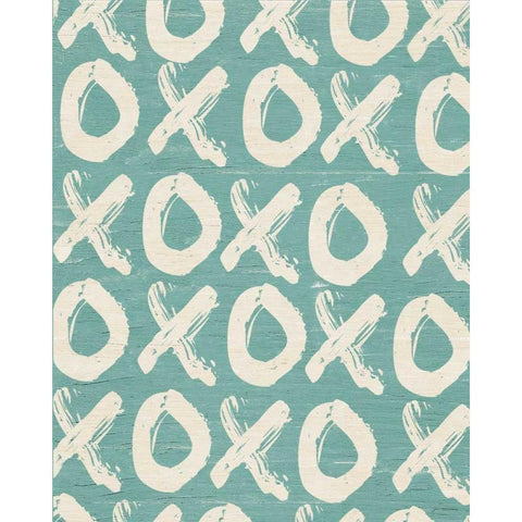 XOXO Black Modern Wood Framed Art Print with Double Matting by Moulton, Jo