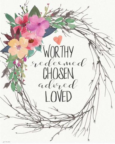 Adored Loved Black Ornate Wood Framed Art Print with Double Matting by Moulton, Jo