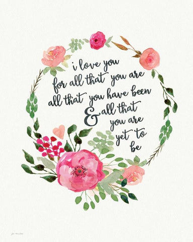 I Love You Because White Modern Wood Framed Art Print with Double Matting by Moulton, Jo