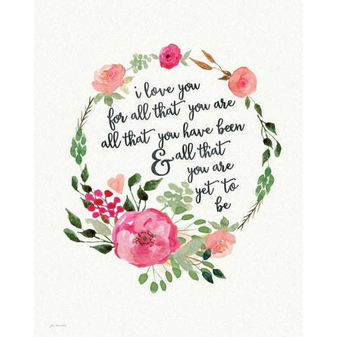 I Love You Because Black Modern Wood Framed Art Print with Double Matting by Moulton, Jo