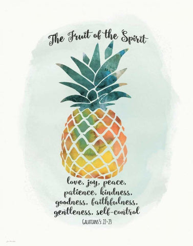 Fruit Spirit White Modern Wood Framed Art Print with Double Matting by Moulton, Jo