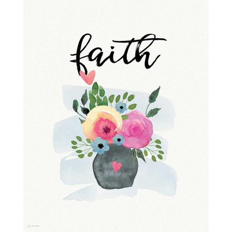 Faith Gold Ornate Wood Framed Art Print with Double Matting by Moulton, Jo
