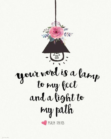 Light My Path Black Ornate Wood Framed Art Print with Double Matting by Moulton, Jo