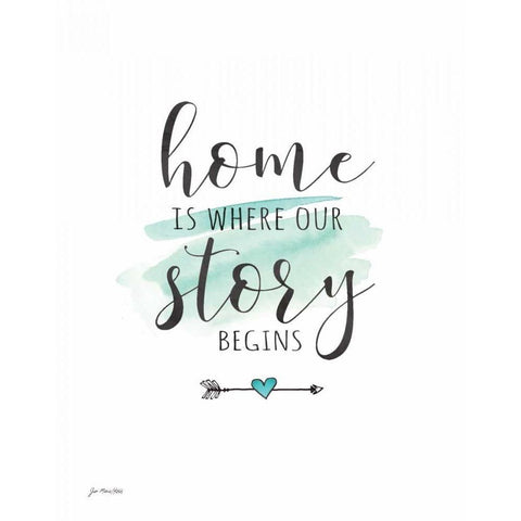 Home Story Black Modern Wood Framed Art Print with Double Matting by Moulton, Jo