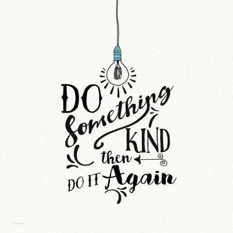 Do Something Kind White Modern Wood Framed Art Print by Moulton, Jo