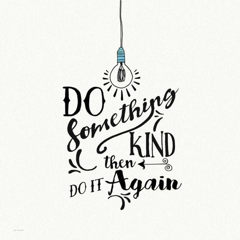 Do Something Kind Black Ornate Wood Framed Art Print with Double Matting by Moulton, Jo