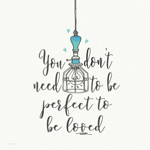 Perfect to be Loved Black Modern Wood Framed Art Print with Double Matting by Moulton, Jo