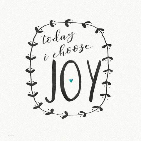 Today I Choose White Modern Wood Framed Art Print by Moulton, Jo