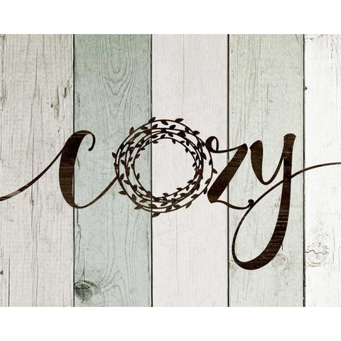 Cozy Rustic Wreath II White Modern Wood Framed Art Print by Moulton, Jo