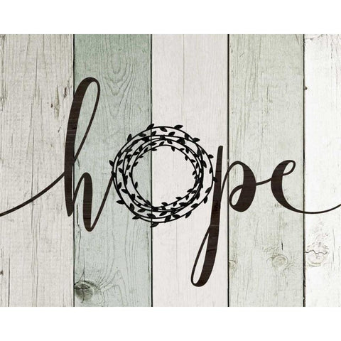 Hope Rustic Wreath II Gold Ornate Wood Framed Art Print with Double Matting by Moulton, Jo