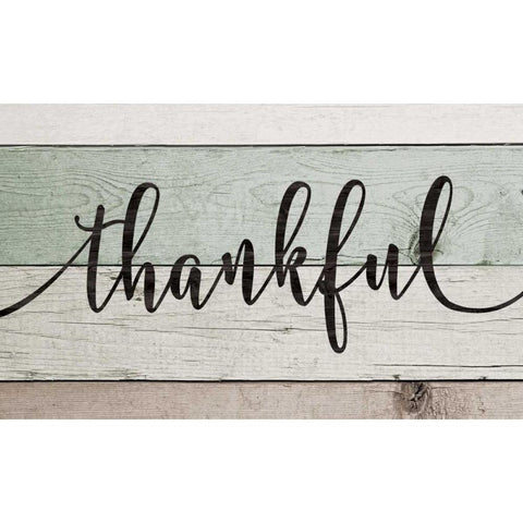 Thankful Black Modern Wood Framed Art Print with Double Matting by Moulton, Jo