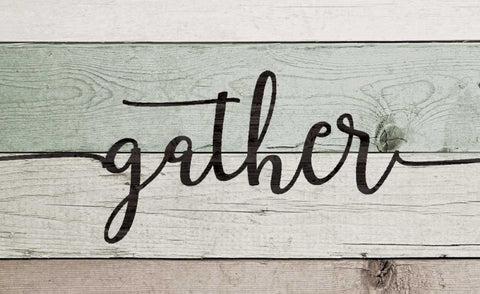 Gather White Modern Wood Framed Art Print with Double Matting by Moulton, Jo