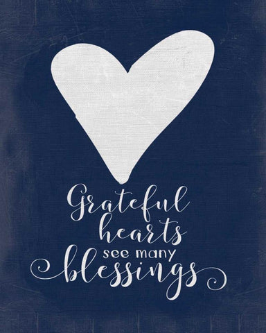 Grateful Heart Black Ornate Wood Framed Art Print with Double Matting by Moulton, Jo
