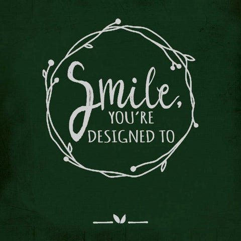 Smile White Modern Wood Framed Art Print with Double Matting by Moulton, Jo