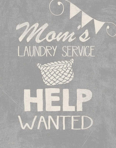 Moms Laundry Black Ornate Wood Framed Art Print with Double Matting by Moulton, Jo